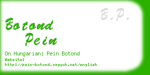 botond pein business card